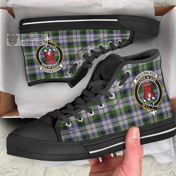 MacCracken Dress Tartan High Top Shoes with Family Crest - Tartan Vibes Clothing