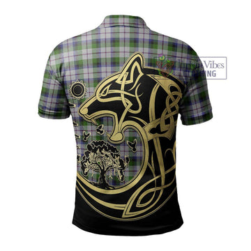 MacCracken Dress Tartan Polo Shirt with Family Crest Celtic Wolf Style - Tartan Vibes Clothing