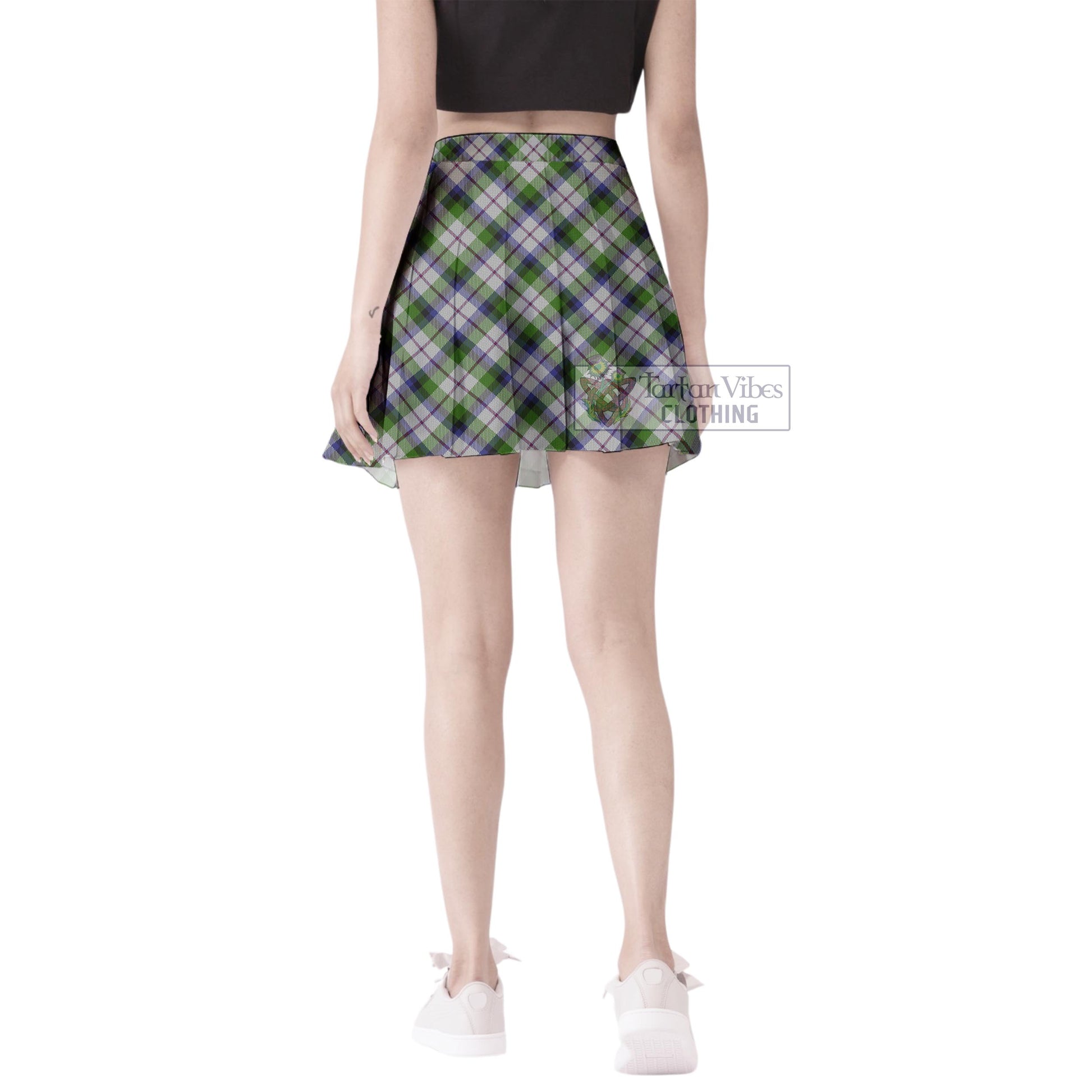 MacCracken Dress Tartan Women's Plated Mini Skirt Cross Style - Tartan Vibes Clothing