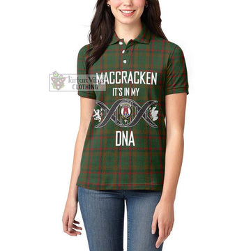 MacCracken Hunting Tartan Women's Polo Shirt with Family Crest DNA In Me Style Women - Tartan Vibes Clothing