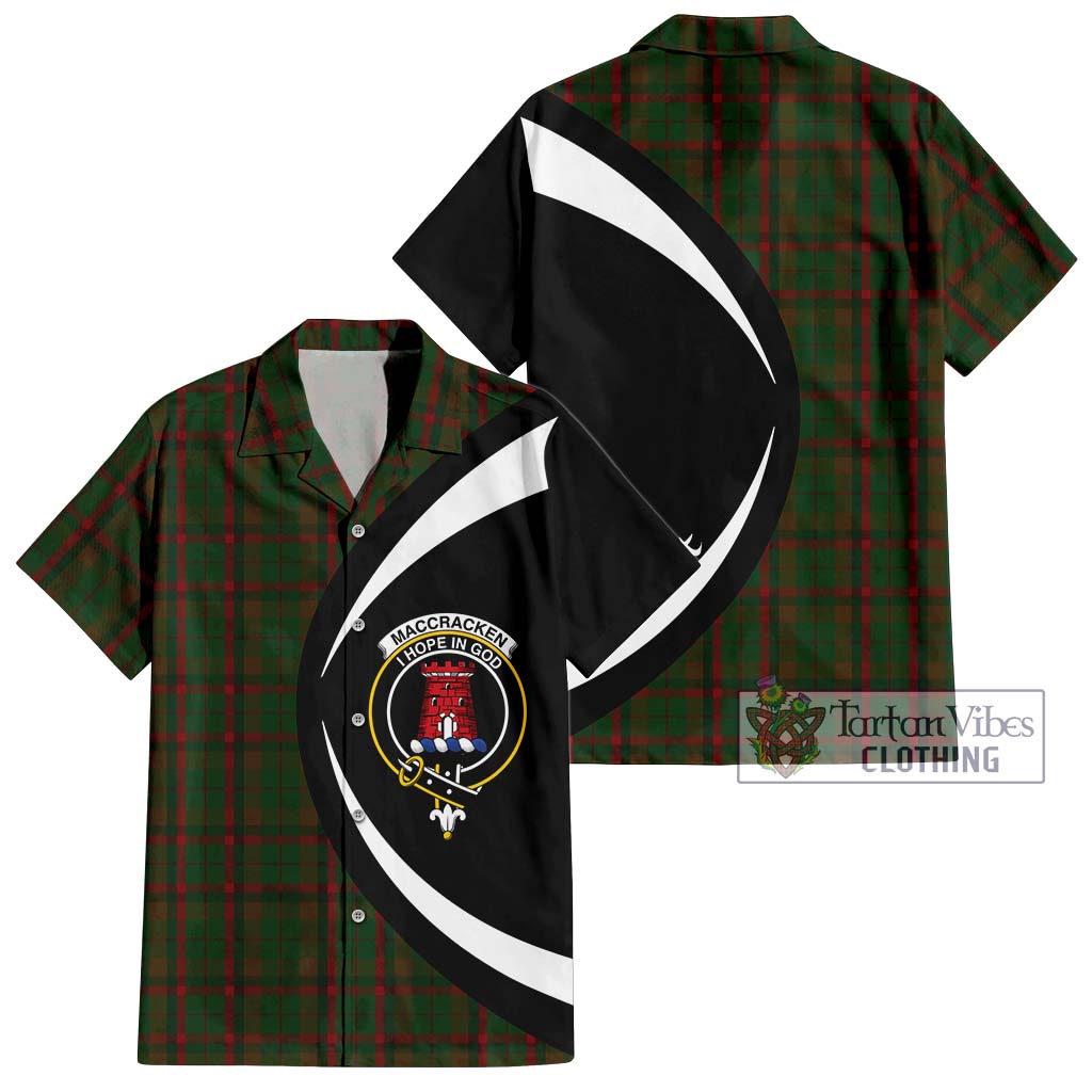 MacCracken Hunting Tartan Hawaiian Shirt with Family Crest Circle Style Kid - Tartan Vibes Clothing