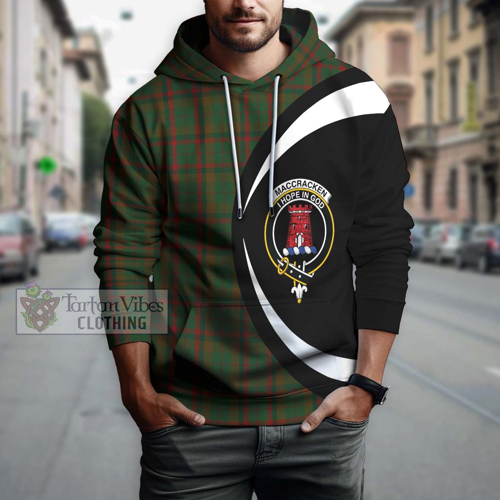 MacCracken Hunting Tartan Hoodie with Family Crest Circle Style Zip Hoodie - Tartan Vibes Clothing