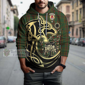 MacCracken Hunting Tartan Hoodie with Family Crest Celtic Wolf Style Zip Hoodie - Tartan Vibes Clothing