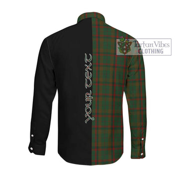 MacCracken Hunting Tartan Long Sleeve Button Shirt with Family Crest and Half Of Me Style Men's Shirt - Tartanvibesclothing Shop