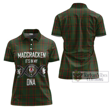 MacCracken Hunting Tartan Women's Polo Shirt with Family Crest DNA In Me Style - Tartan Vibes Clothing