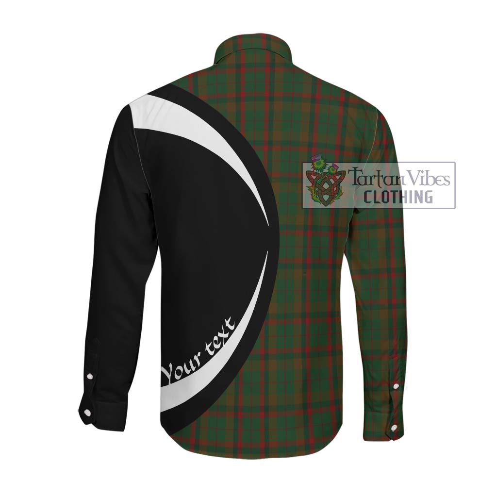 MacCracken Hunting Tartan Long Sleeve Button Up with Family Crest Circle Style Men's Shirt - Tartan Vibes Clothing