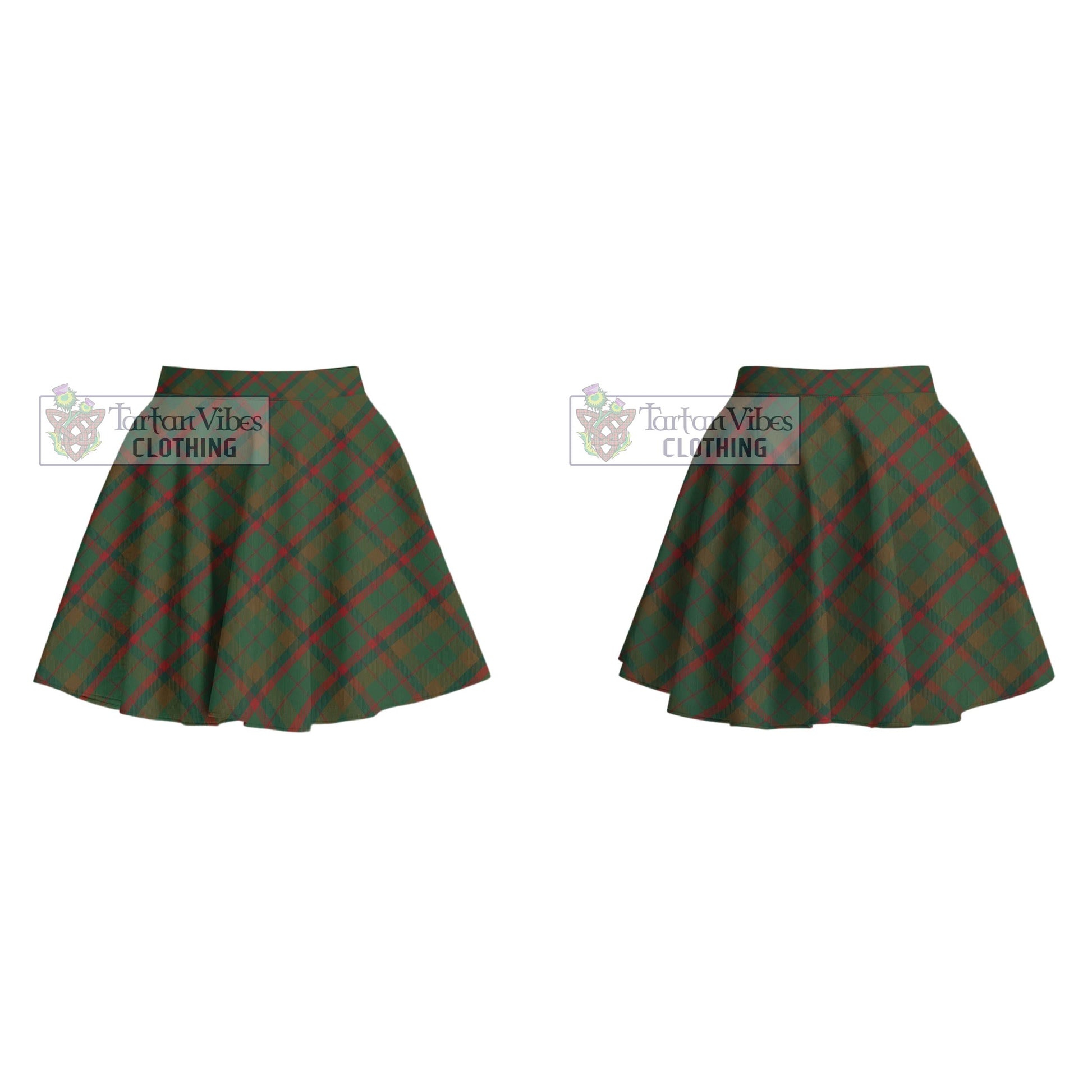 MacCracken Hunting Tartan Women's Plated Mini Skirt Cross Style - Tartan Vibes Clothing