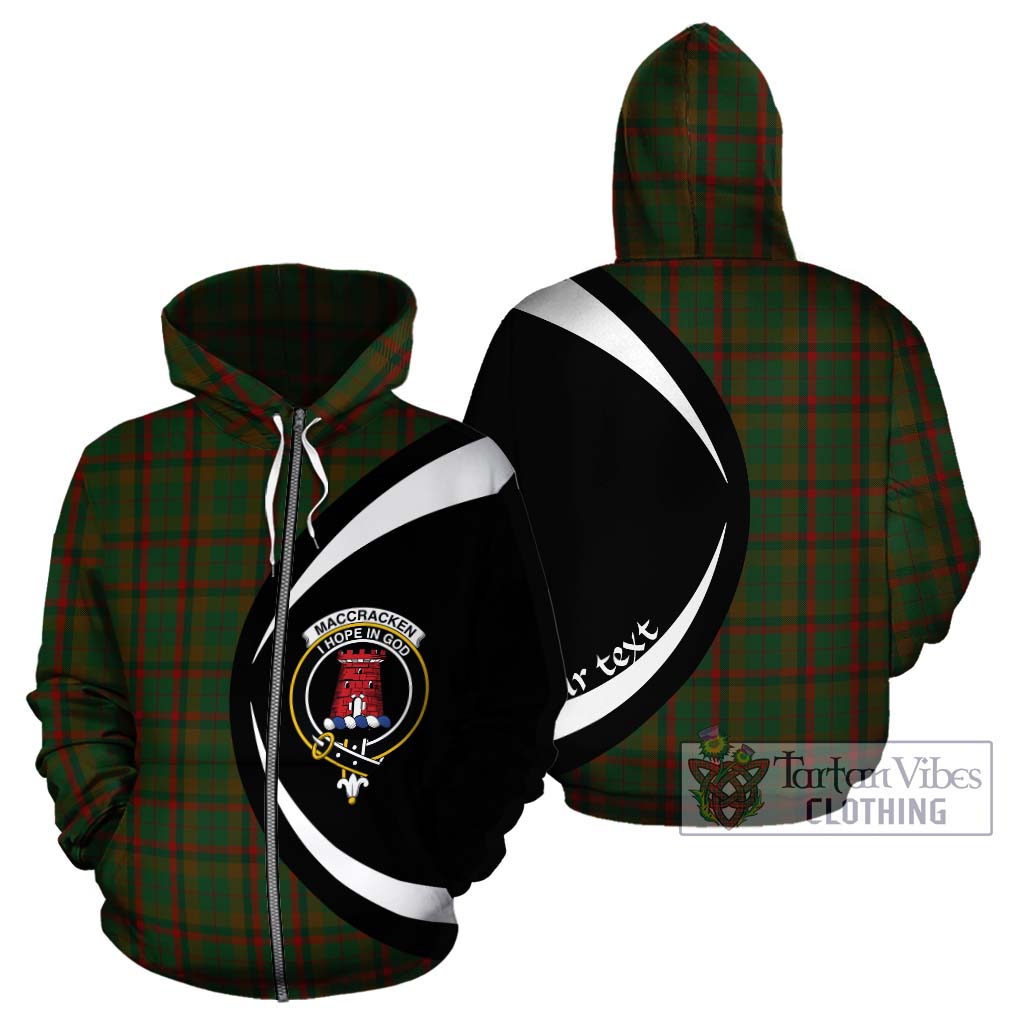 MacCracken Hunting Tartan Hoodie with Family Crest Circle Style - Tartan Vibes Clothing