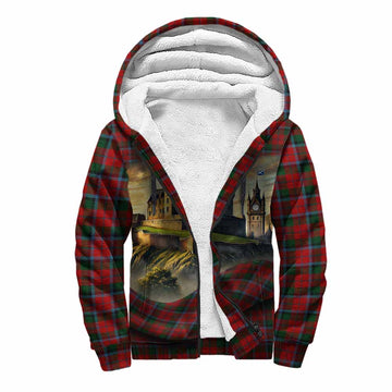 MacCracken (McCracken) Tartan Family Crest Sherpa Hoodie with Scottish Ancient Castle Style Unisex S - Tartan Vibes Clothing