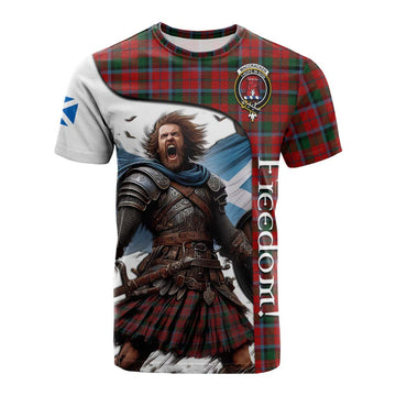 Tartan Vibes Clothing MacCracken (McCracken) Crest Tartan Cotton T-shirt Inspired by the Freedom of Scottish Warrior