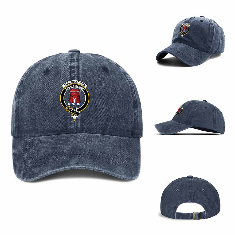 Tartan Vibes Clothing MacCracken (McCracken) Clan Crest Denim Classic Cap