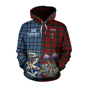 MacCracken (McCracken) Tartan Cotton Hoodie Happy St. Andrew's Day Half Tartan Style Pullover Hoodie XS - Tartan Vibes Clothing