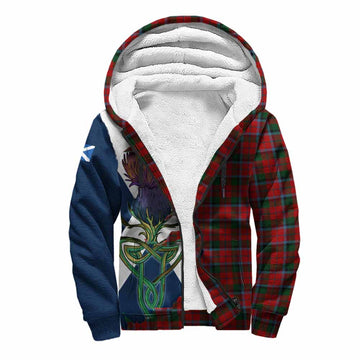 MacCracken (McCracken) Tartan Family Crest Sherpa Hoodie Scottish Thistle Celtic Inspired Unisex S - Tartan Vibes Clothing