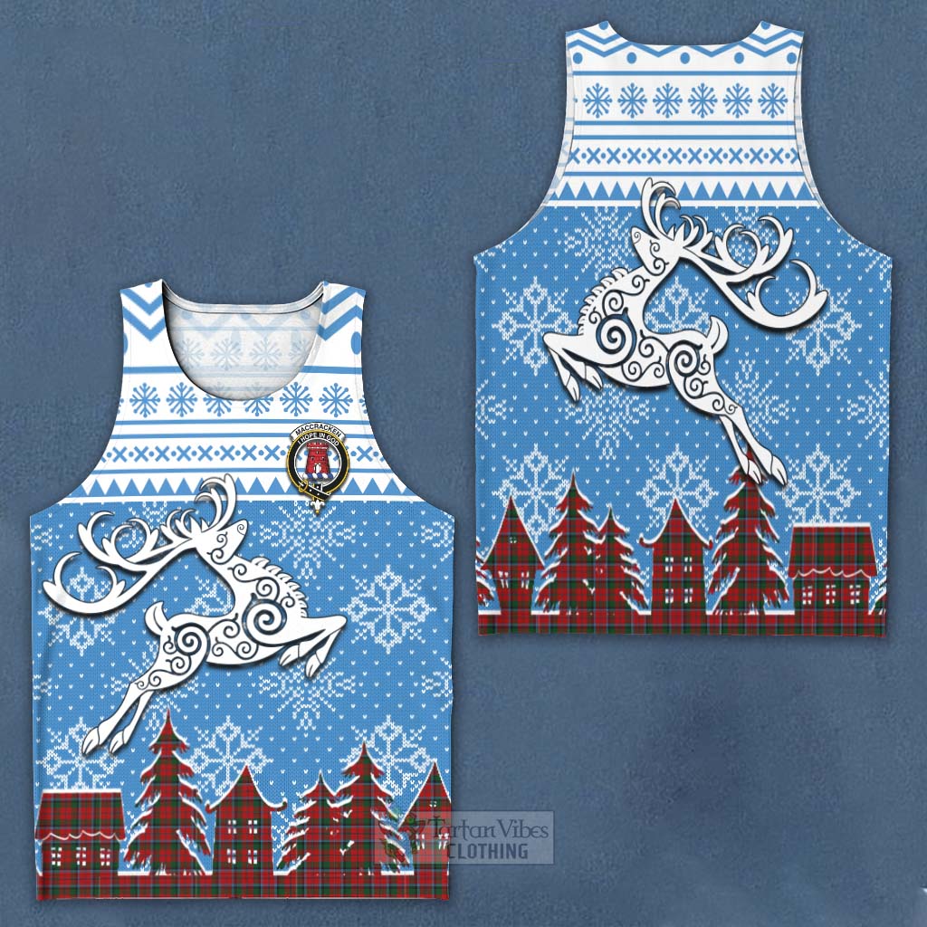 MacCracken (McCracken) Clan Christmas Men's Tank Top Celtic Reindeer Style Men - Tartan Vibes Clothing