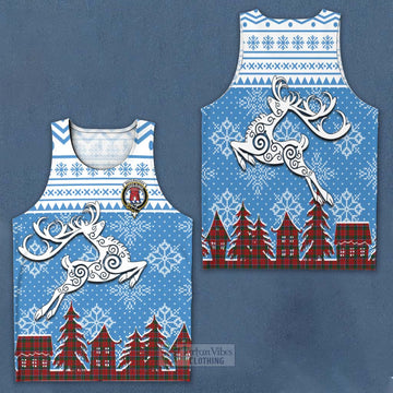 MacCracken (McCracken) Clan Christmas Men's Tank Top Celtic Reindeer Style Men - Tartan Vibes Clothing