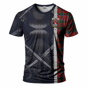 MacCracken (McCracken) Tartan T-Shirt with Family Crest Cross Sword Thistle Celtic Vibes Kid's Shirt - Tartan Vibes Clothing