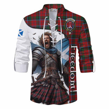 Tartan Vibes Clothing MacCracken (McCracken) Crest Tartan Ghillie Kilt Shirt Inspired by the Freedom of Scottish Warrior