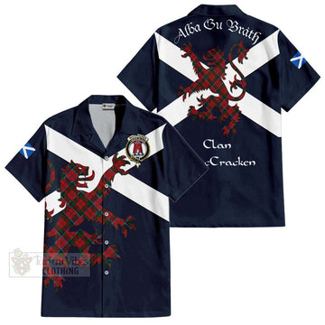 MacCracken (McCracken) Tartan Lion Rampant Hawaiian Shirt Proudly Display Your Heritage with Alba Gu Brath and Clan Name Kid - Tartan Vibes Clothing