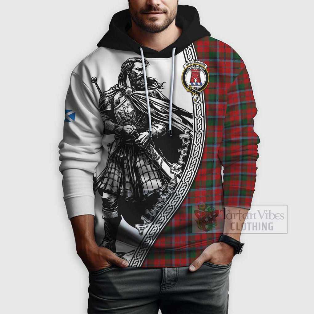 MacCracken (McCracken) Tartan Clan Crest Hoodie with Highlander Warrior Celtic Style - Tartan Vibes Clothing