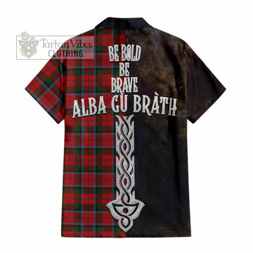 MacCracken (McCracken) Tartan Family Crest Hawaiian Shirt Alba Gu Brath Be Brave Lion Ancient Style - Tartan Vibes Clothing