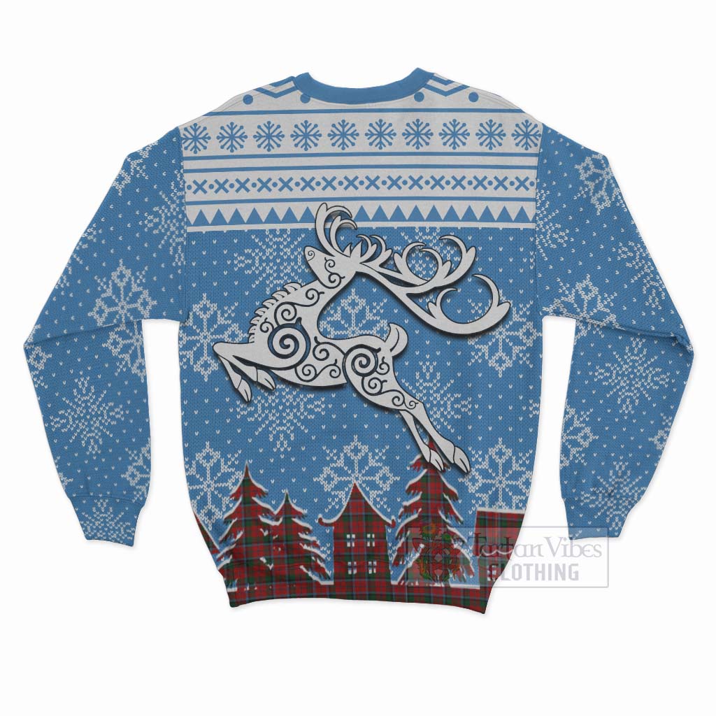 MacCracken (McCracken) Clan Christmas Sweatshirt Celtic Reindeer Style - Tartan Vibes Clothing