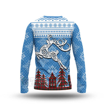 MacCracken (McCracken) Clan Christmas Long Sleeve T-Shirt Celtic Reindeer Style - Tartan Vibes Clothing