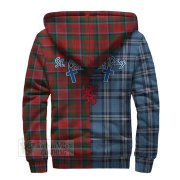 MacCracken (McCracken) Tartan Sherpa Hoodie Happy St. Andrew's Day Half Tartan Style - Tartan Vibes Clothing