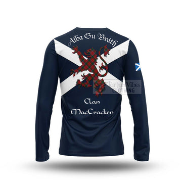 MacCracken (McCracken) Tartan Lion Rampant Long Sleeve T-Shirt Proudly Display Your Heritage with Alba Gu Brath and Clan Name - Tartan Vibes Clothing