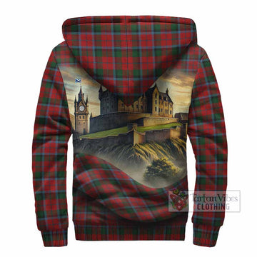 MacCracken (McCracken) Tartan Family Crest Sherpa Hoodie with Scottish Ancient Castle Style - Tartan Vibes Clothing