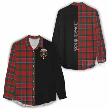 MacCracken (McCracken) Tartan Women's Casual Shirt with Family Crest and Half Of Me Style - Tartan Vibes Clothing