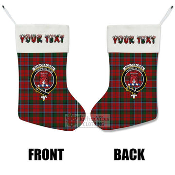 MacCracken (McCracken) Tartan Family Crest Christmas Stocking with Personalized Text - Tartan Vibes Clothing