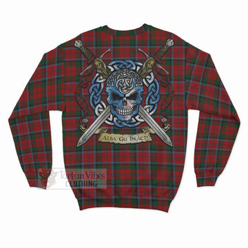 MacCracken (McCracken) Tartan Sweatshirt with Family Crest Celtic Skull Style - Tartan Vibes Clothing