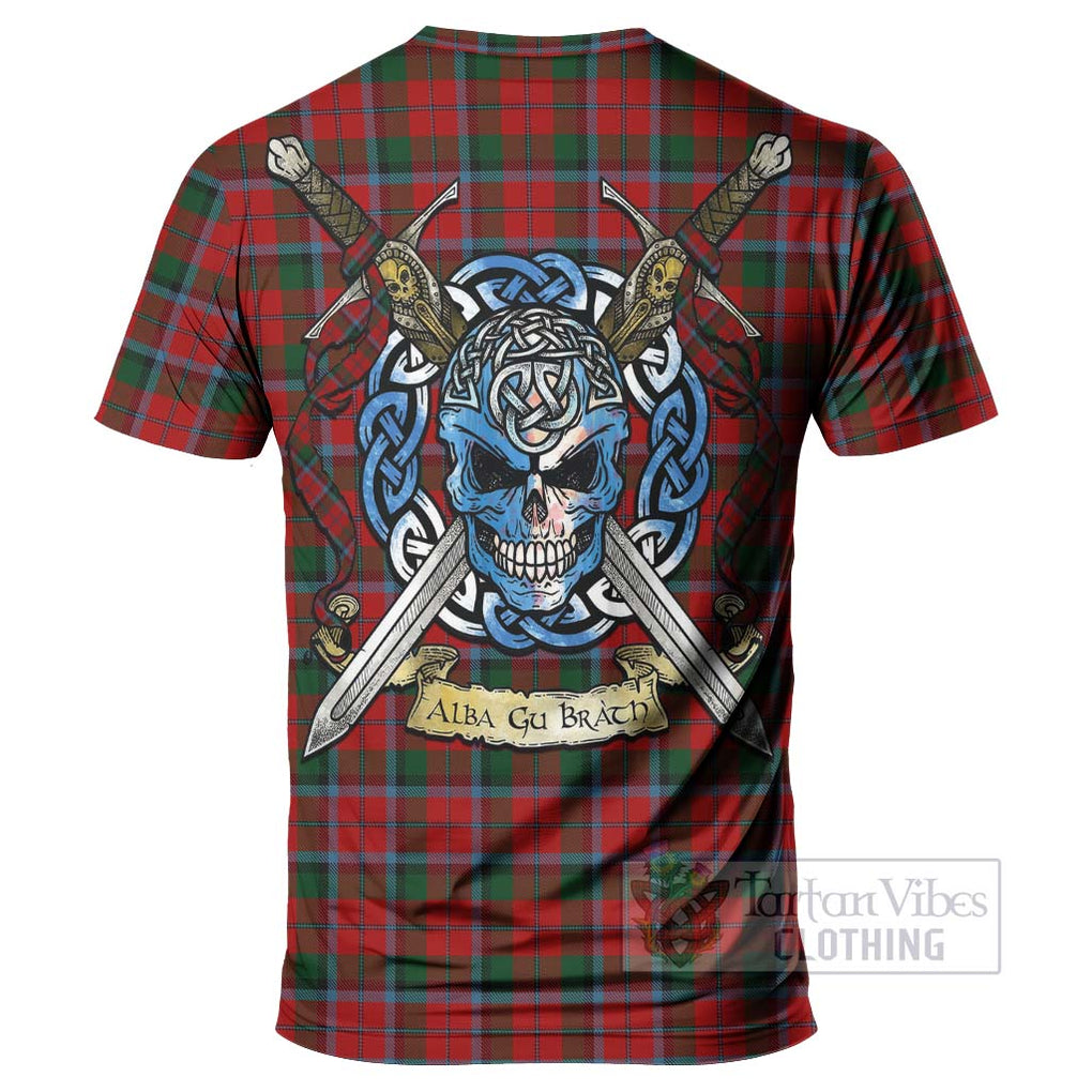 MacCracken (McCracken) Tartan T-Shirt with Family Crest Celtic Skull Style - Tartan Vibes Clothing