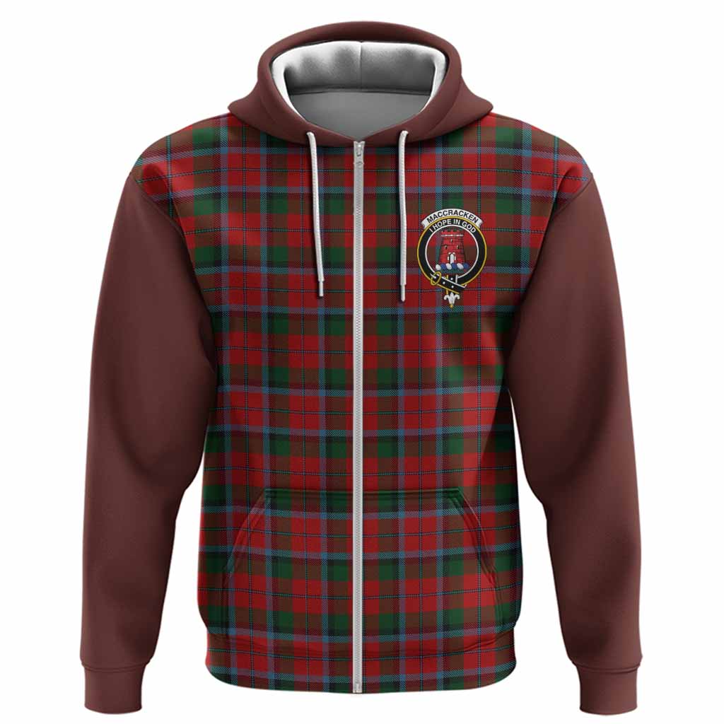 MacCracken (McCracken) Tartan Accent Hoodie with Family Crest