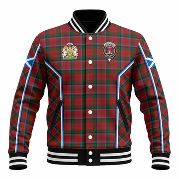 MacCracken (McCracken) Tartan Crest Baseball Jacket Scotland Coat of Arm Flag Style - Tartan Vibes Clothing