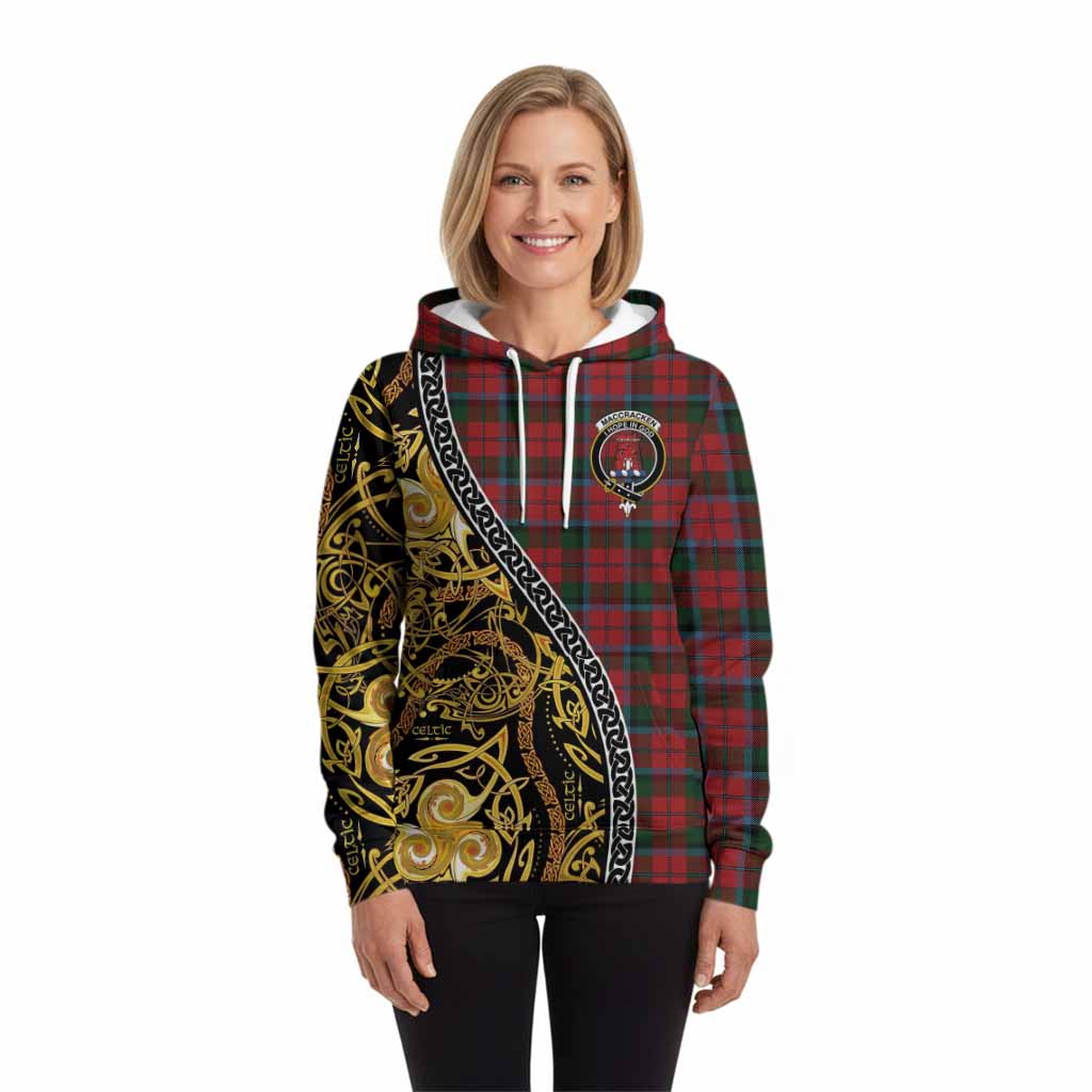 MacCracken (McCracken) Tartan Crest Hoodie Celtic Knot and Triple Trickle Spiral Symbols