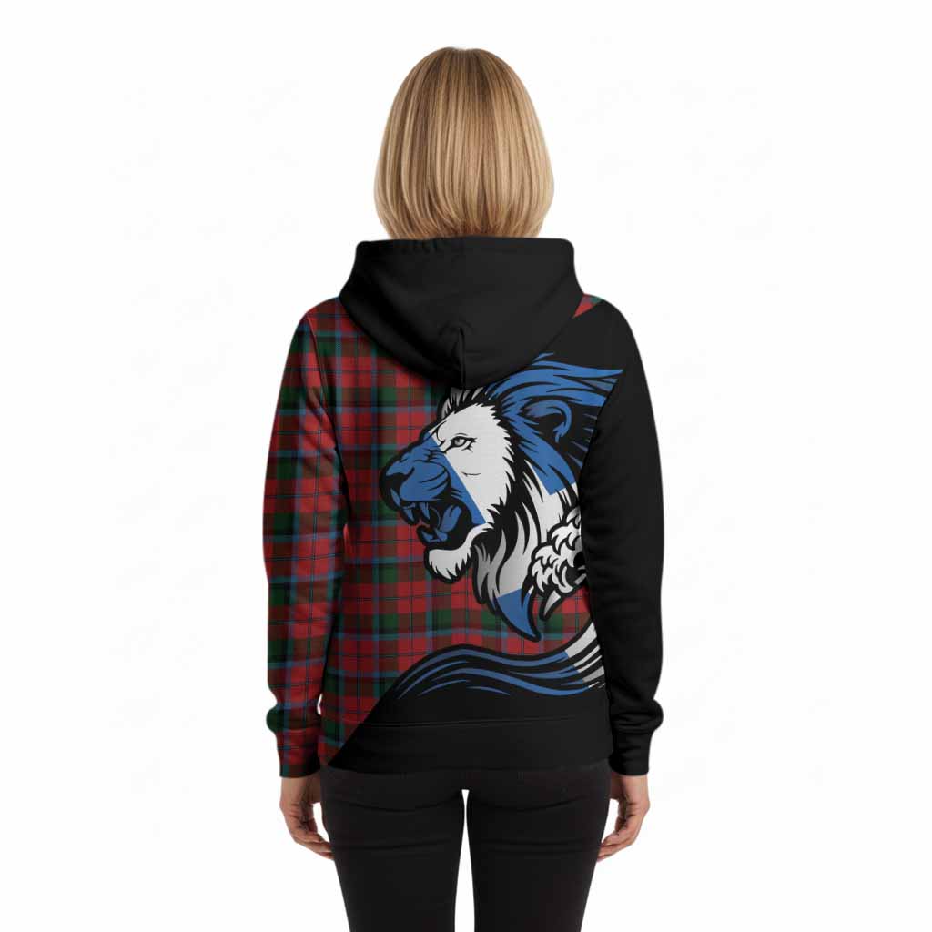 MacCracken (McCracken) Tartan Crest Hoodie Scottish Golden Lions Wave Flow