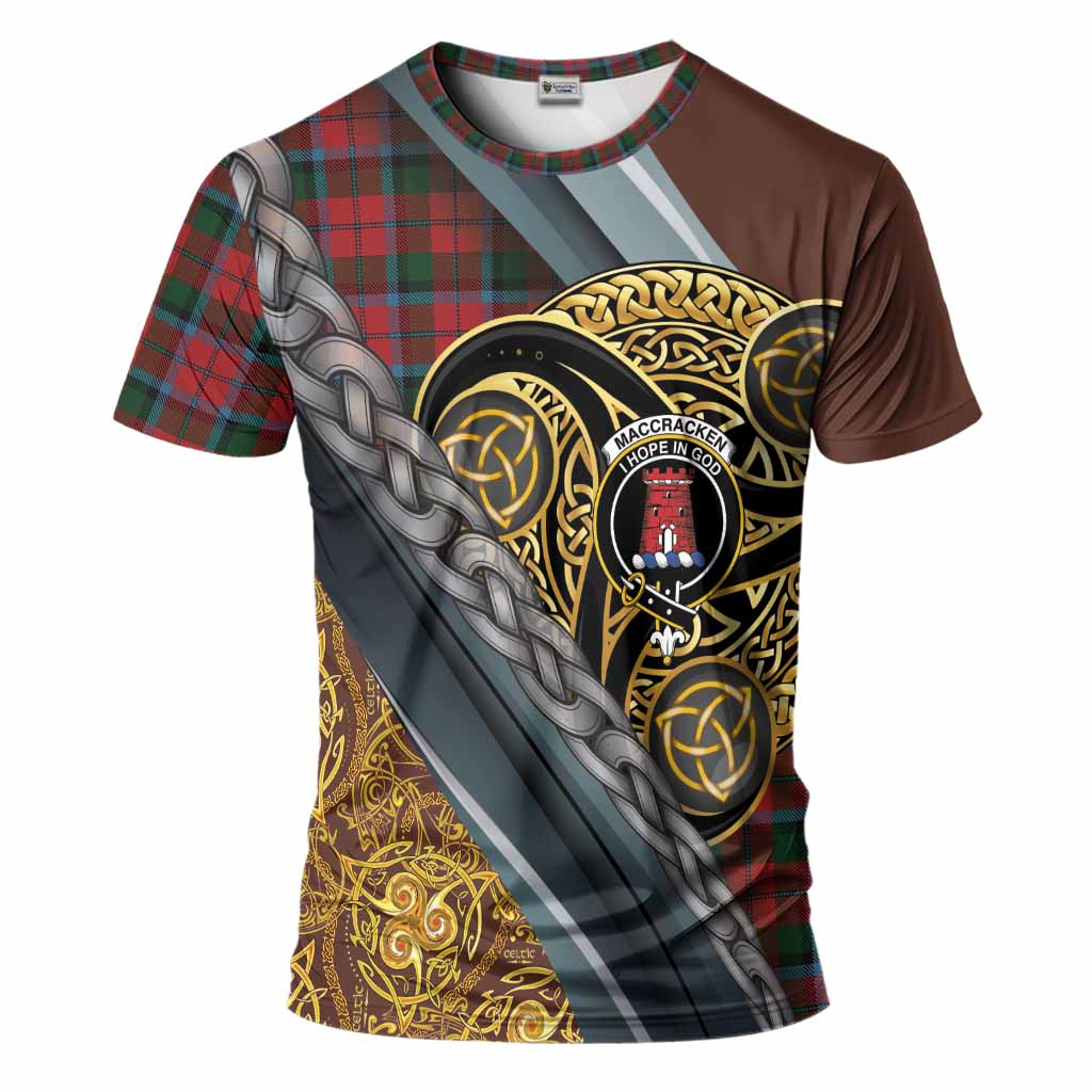 MacCracken (McCracken) Tartan Crest T-Shirt Scottish Triskele Celtic