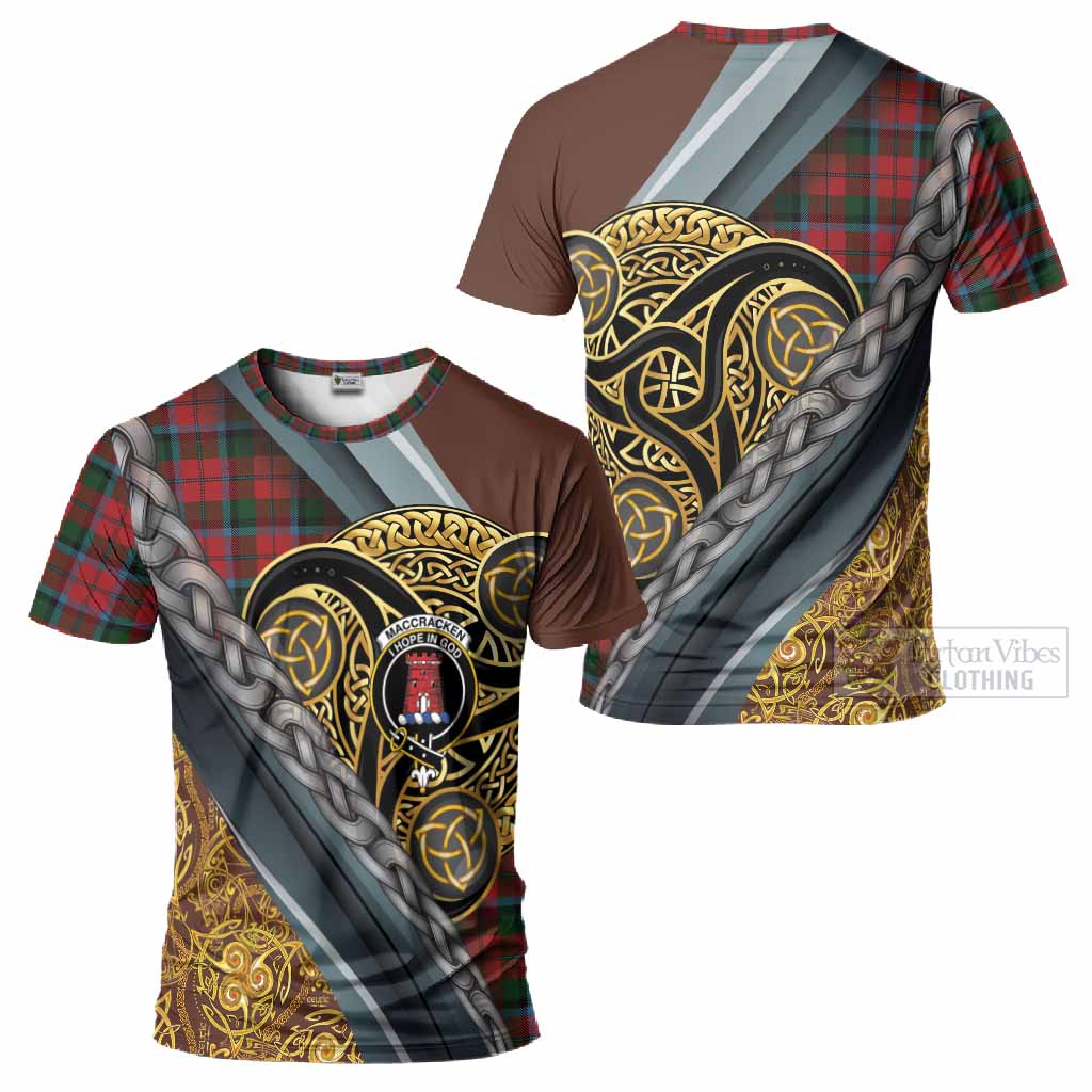 MacCracken (McCracken) Tartan Crest T-Shirt Scottish Triskele Celtic