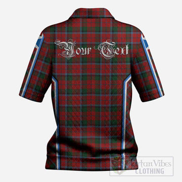 MacCracken (McCracken) Tartan Crest Women’s Polo Sweater Top Scotland Coat of Arm Flag Style