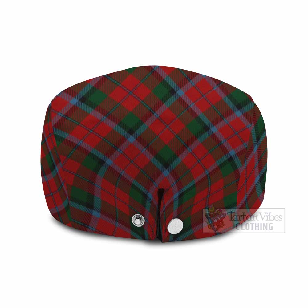 MacCracken (McCracken) Tartan Flat Cap, Jeff Cap Cross Style with Family Crest - Tartan Vibes Clothing