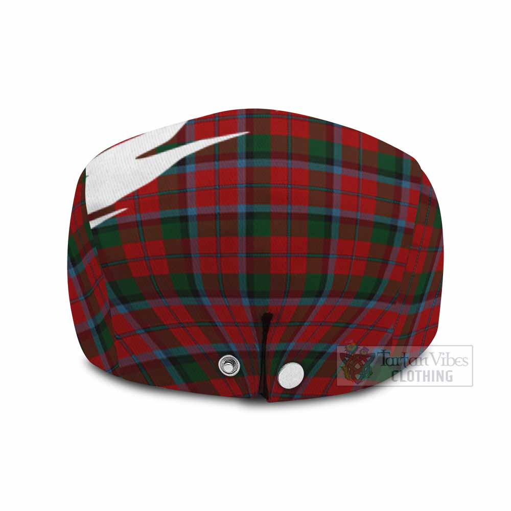MacCracken (McCracken) Tartan Loch Ness Monster Scottish Heritage Art Flat Cap, Jeff Cap