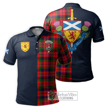 MacCracken Modern Tartan Polo Shirt Alba with Scottish Lion Royal Arm Half Style Kid - Tartan Vibes Clothing