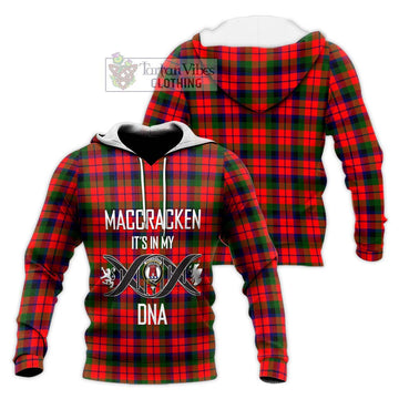 MacCracken Modern Tartan Knitted Hoodie with Family Crest DNA In Me Style Unisex Knitted Pullover Hoodie - Tartan Vibes Clothing