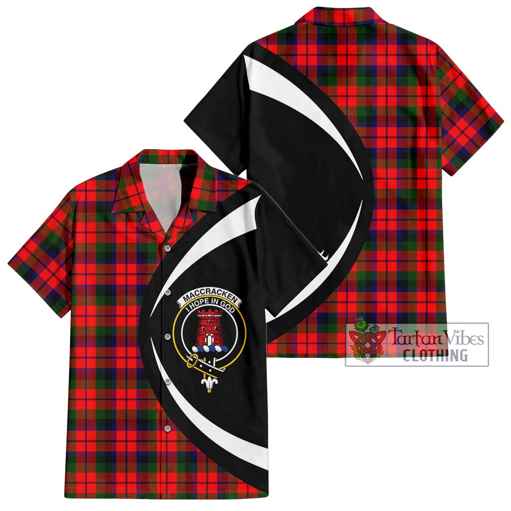 MacCracken Modern Tartan Hawaiian Shirt with Family Crest Circle Style Kid - Tartan Vibes Clothing