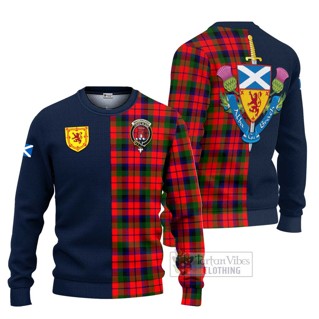 MacCracken Modern Tartan Ugly Sweater Alba with Scottish Lion Royal Arm Half Style Unisex - Tartan Vibes Clothing