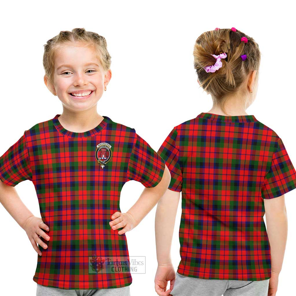 MacCracken Modern Tartan Kid T-Shirt with Family Crest - Tartan Vibes Clothing