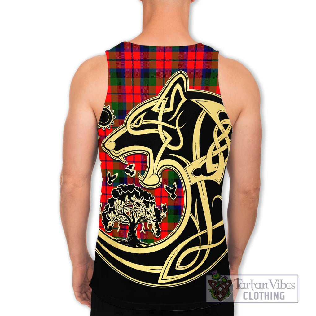 MacCracken Modern Tartan Men's Tank Top with Family Crest Celtic Wolf Style - Tartan Vibes Clothing