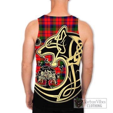 MacCracken Modern Tartan Men's Tank Top with Family Crest Celtic Wolf Style - Tartan Vibes Clothing