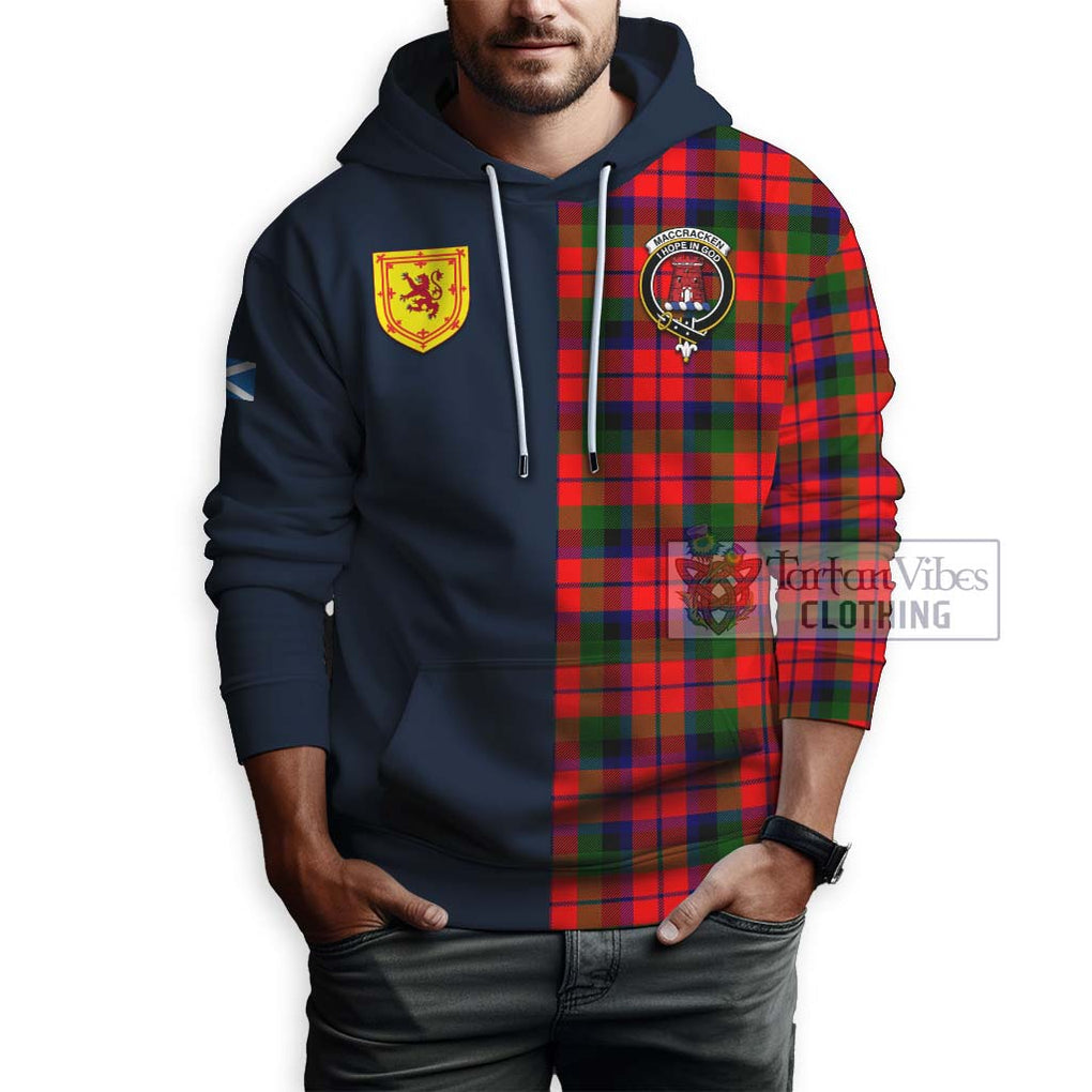 MacCracken Modern Tartan Hoodie Alba with Scottish Lion Royal Arm Half Style - Tartan Vibes Clothing